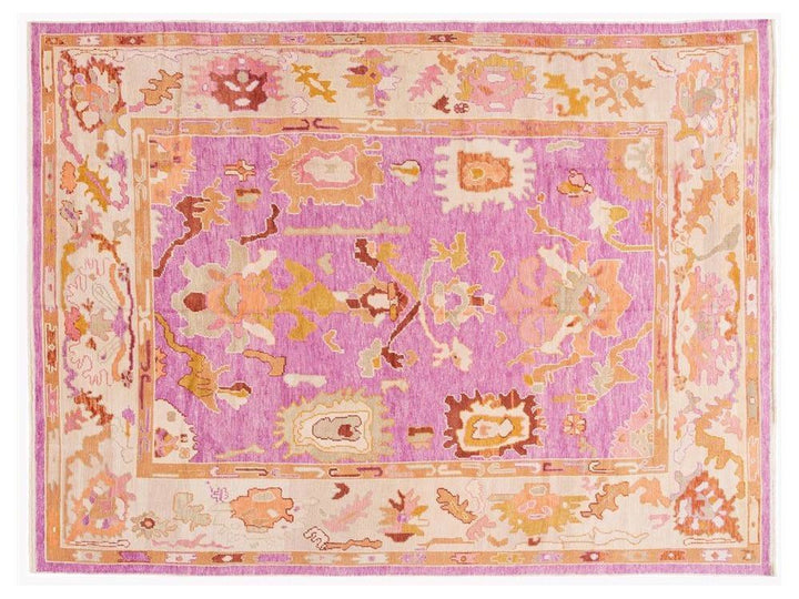 Modern Oushak Wool Rug 9 X 12