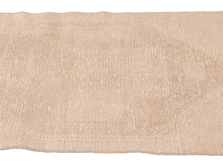 Vintage Turkish Beige Handmade Tribal Wool Runner