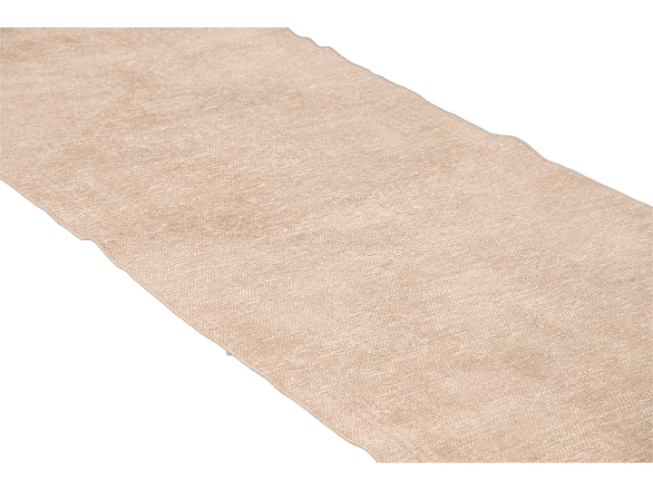 Vintage Turkish Beige Handmade Tribal Wool Runner