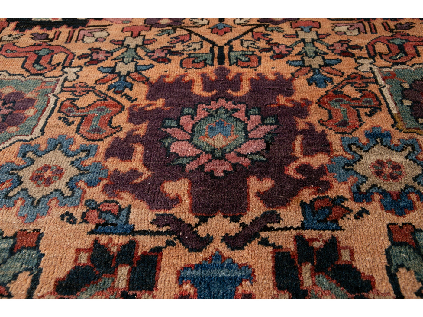 Antique Mahal Wool Rug 11 X 14