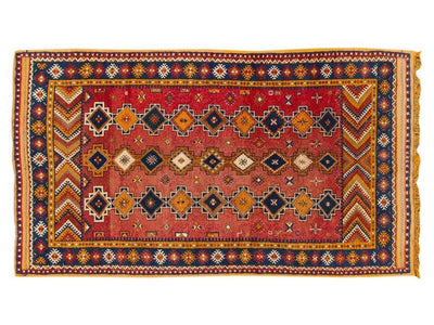 Antique Moroccan Tribal Wool Rug  5 X 8