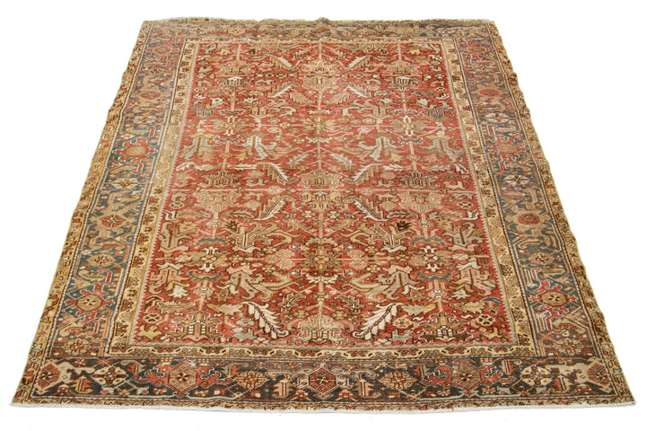 Antique Heriz Wool Rug 8 X 10