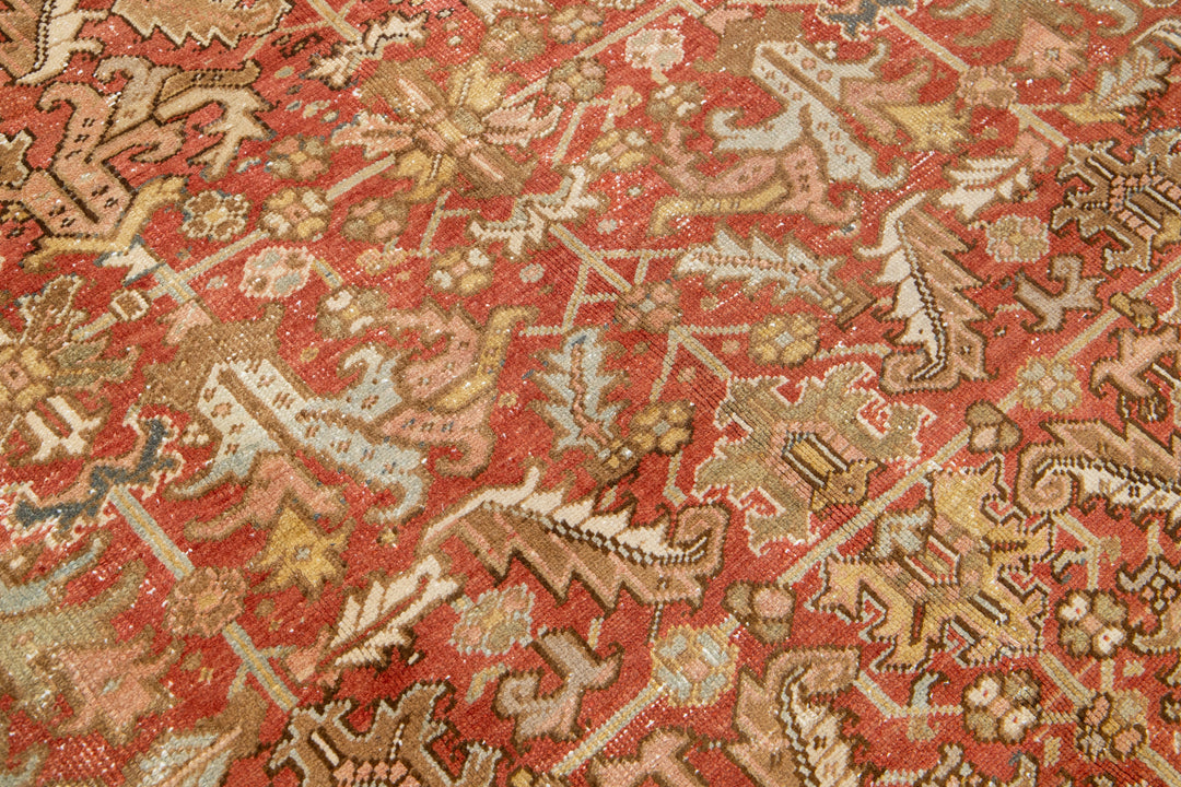 Antique Heriz Wool Rug 8 X 10