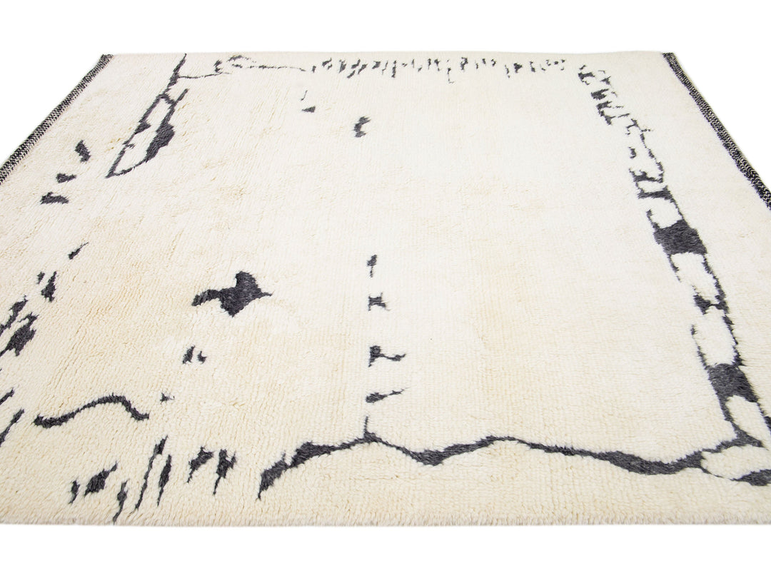 Modern Moroccan Wool Rug 8 X 10