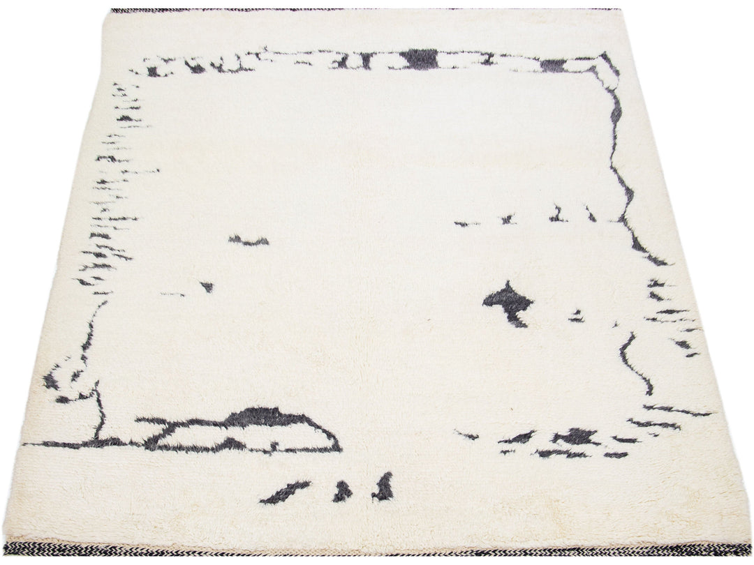 Modern Moroccan Wool Rug 8 X 10