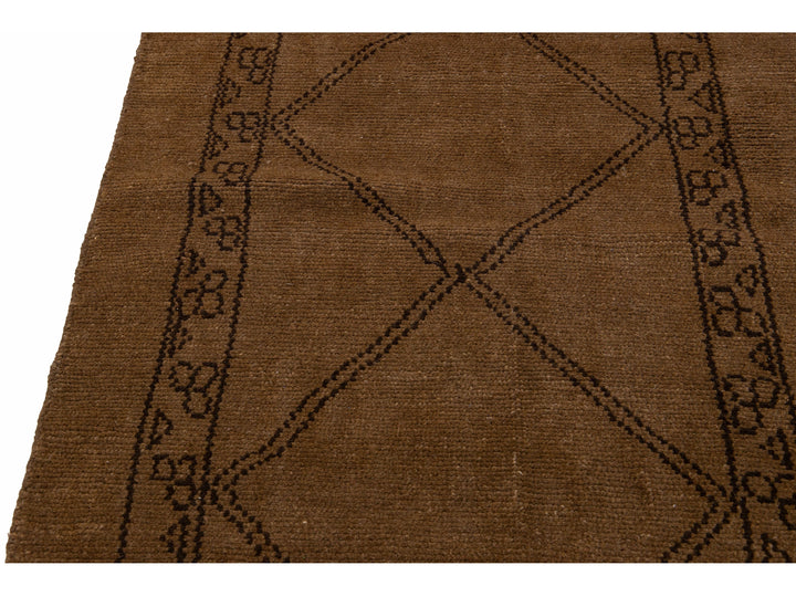 Modern Moroccan Wool Runner 3 X 12