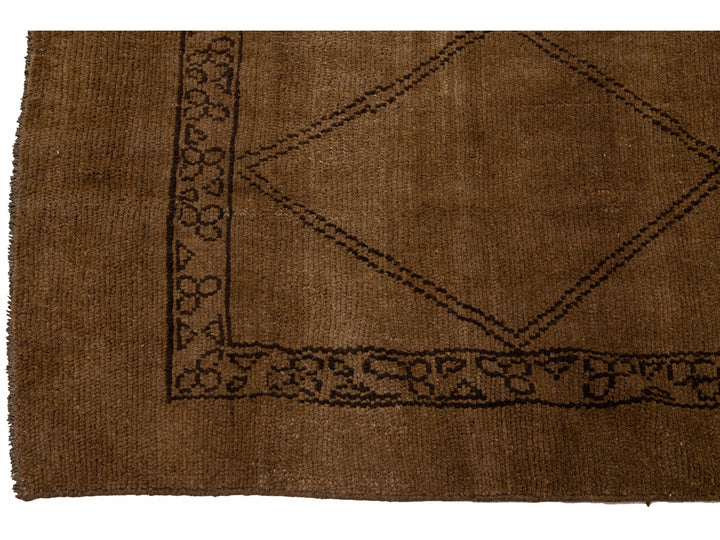 Modern Moroccan Wool Runner 3 X 12