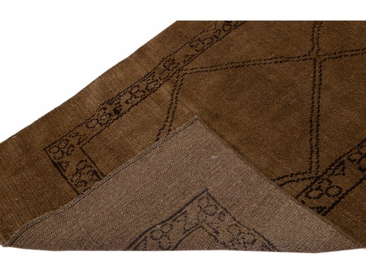 Modern Moroccan Wool Runner 3 X 12