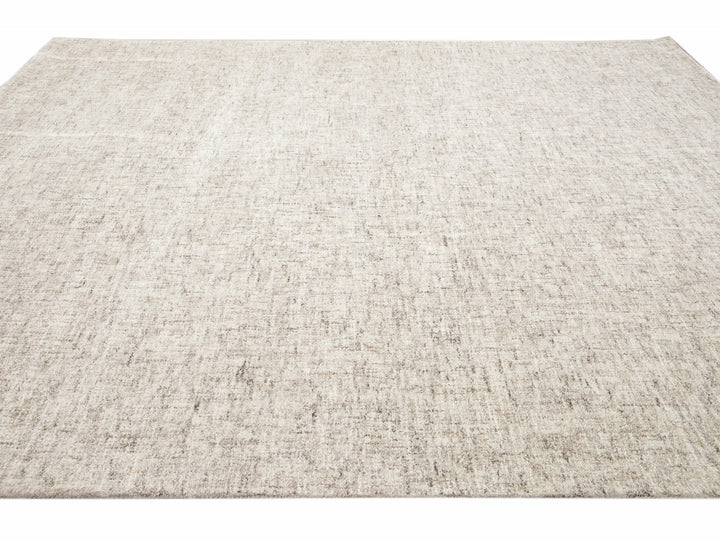 Modern Apadana's Westport Collection Hand Tufted Beige Wool Rug