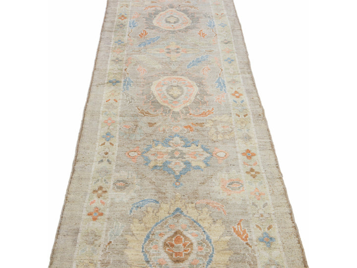 Modern Sultanabad Wool Runner 3 X 26