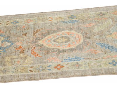 Modern Sultanabad Wool Runner 3 X 26