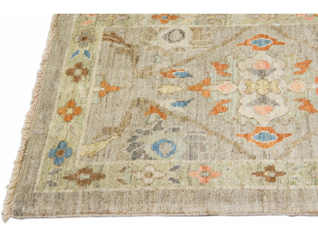 Modern Sultanabad Wool Runner 3 X 26