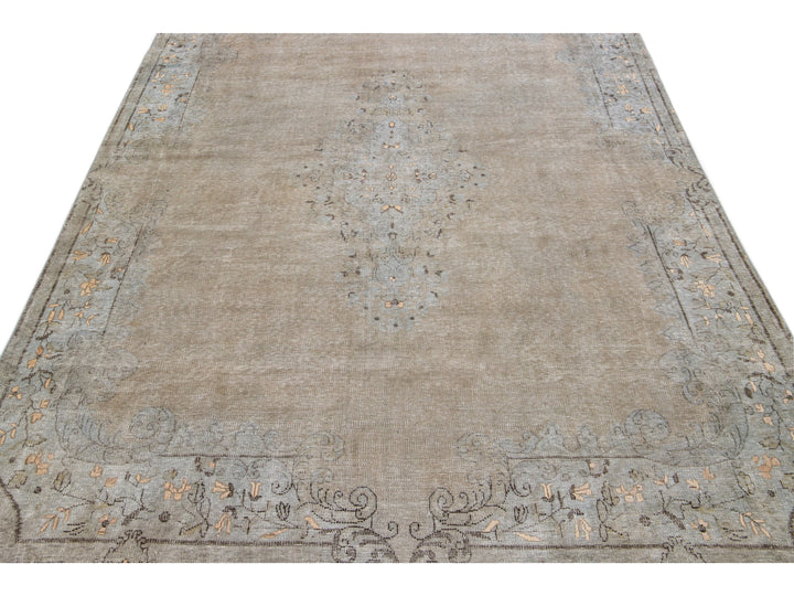 Vintage Persian Distressed Wool Rug 6 X 8