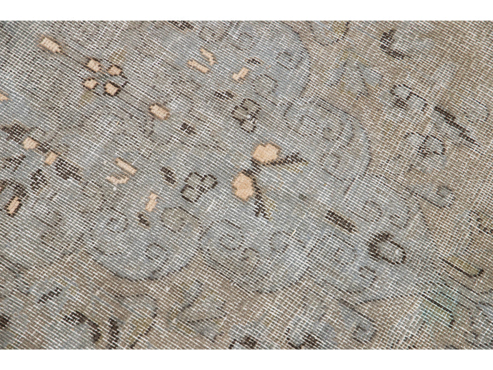 Vintage Persian Distressed Wool Rug 6 X 8
