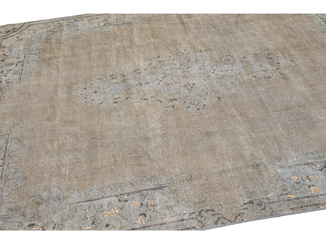 Vintage Persian Distressed Wool Rug 6 X 8