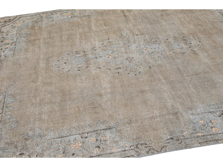 Vintage Persian Distressed Wool Rug 6 X 8