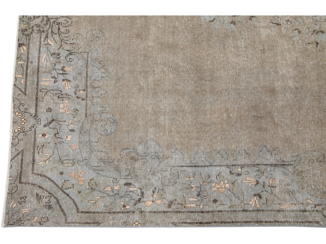 Vintage Persian Distressed Wool Rug 6 X 8