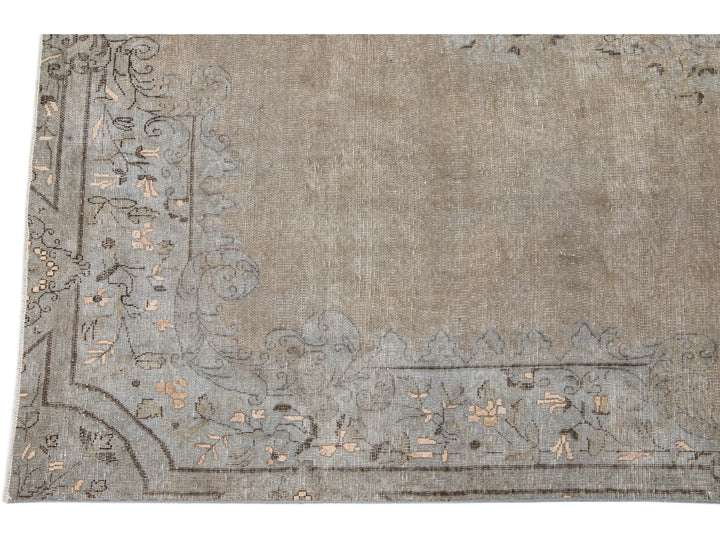 Vintage Persian Distressed Wool Rug 6 X 8