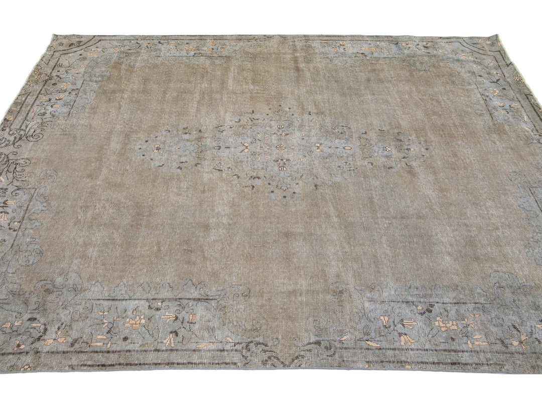 Vintage Persian Distressed Wool Rug 6 X 8