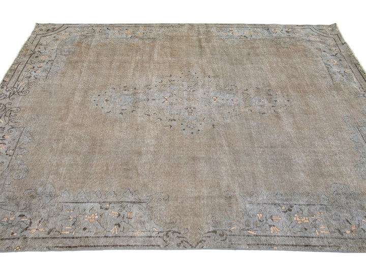 Vintage Persian Distressed Wool Rug 6 X 8