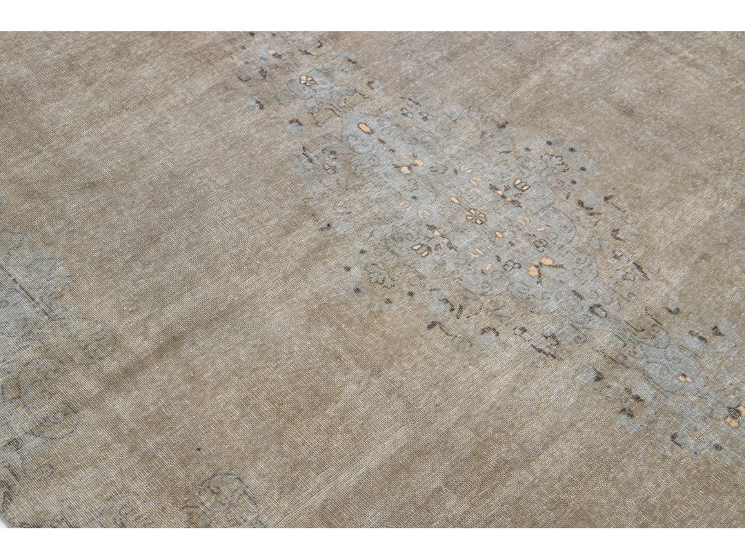 Vintage Persian Distressed Wool Rug 6 X 8