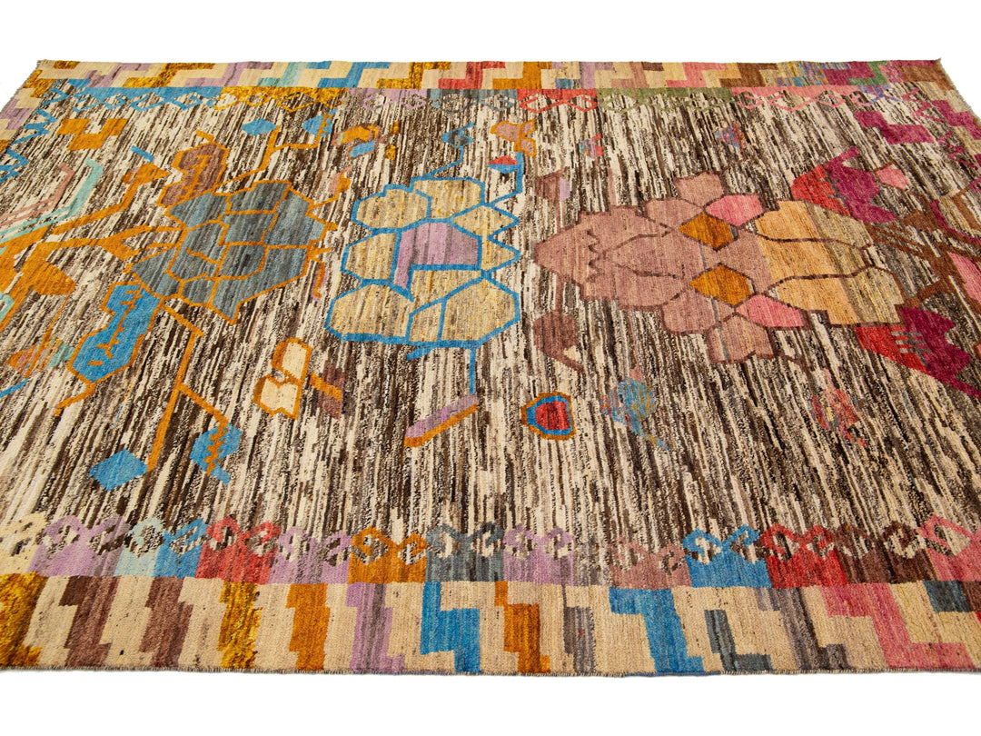 Modern Moroccan Wool Rug 7 X 10