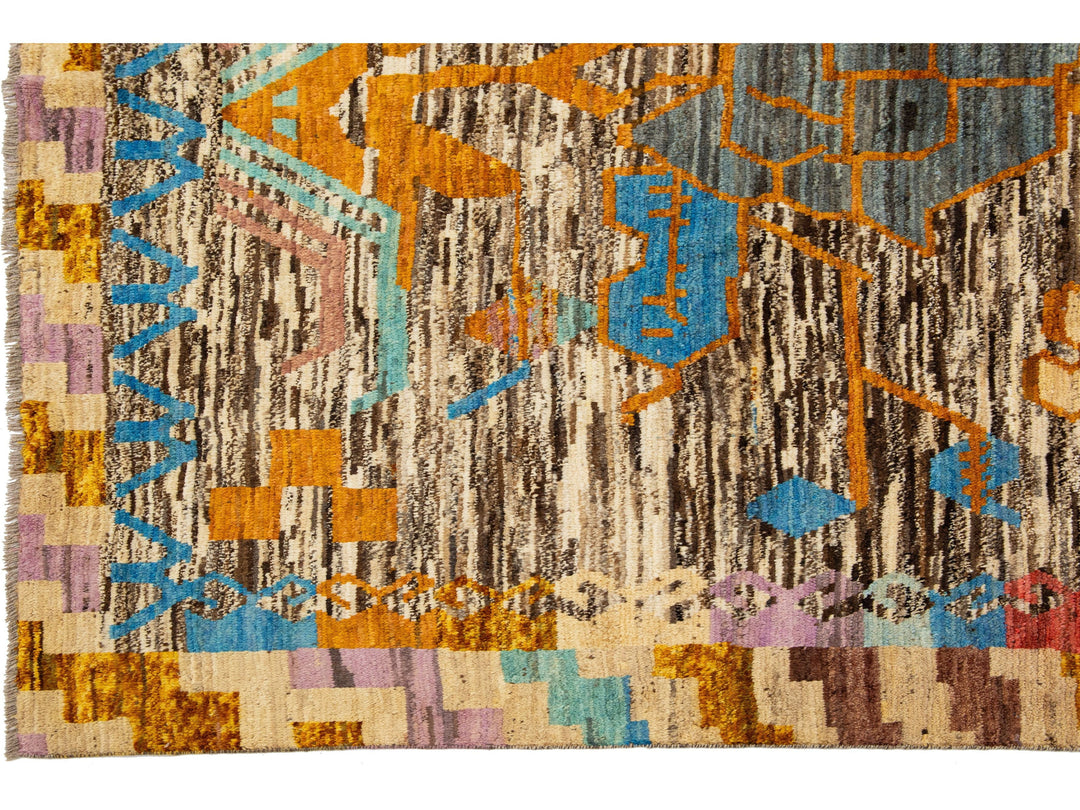 Modern Moroccan Wool Rug 7 X 10