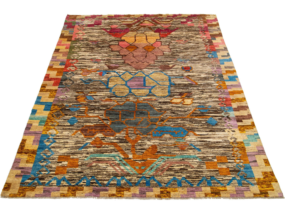 Modern Moroccan Wool Rug 7 X 10