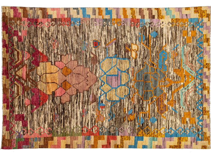 Modern Moroccan Wool Rug 7 X 10