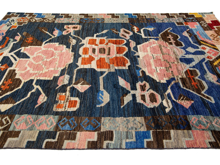 Modern Moroccan Wool Rug 7 X 10