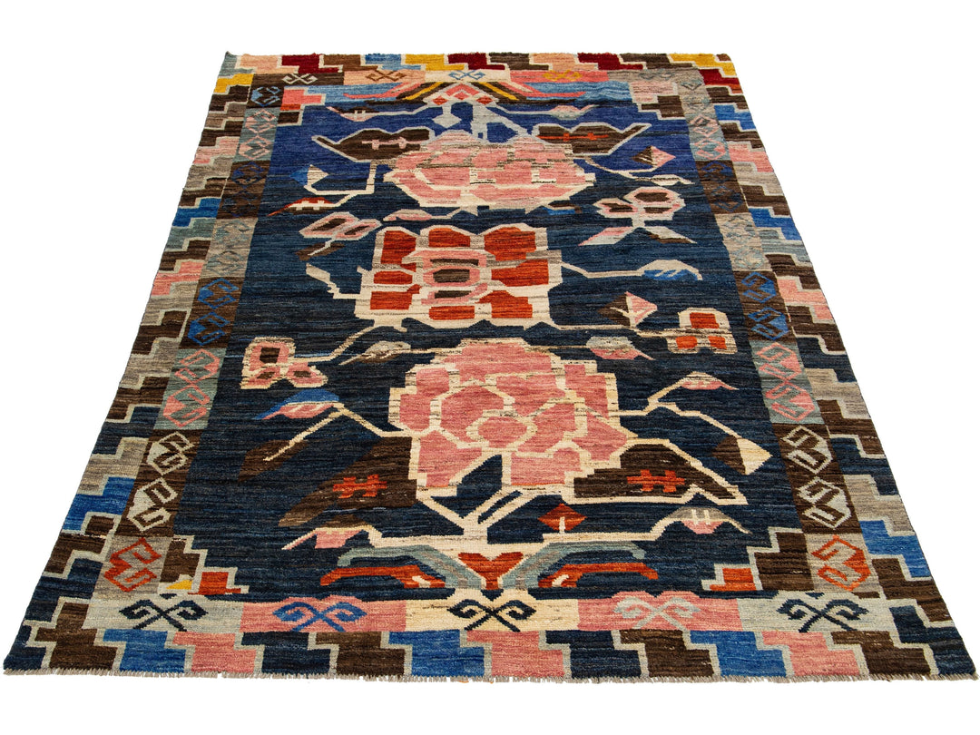 Modern Moroccan Wool Rug 7 X 10