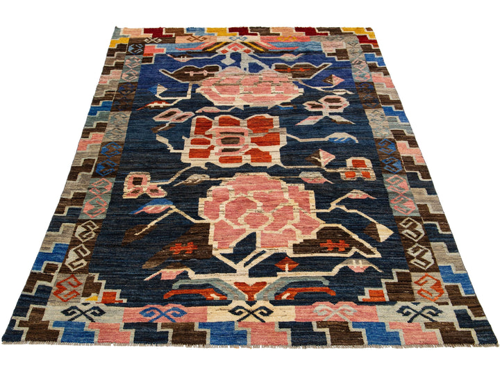 Modern Moroccan Wool Rug 7 X 10