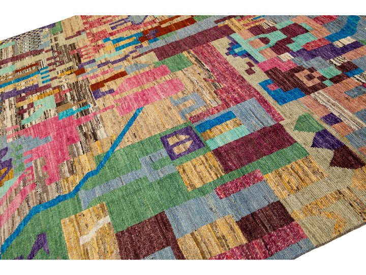 Modern Moroccan Wool Rug 7 X 10
