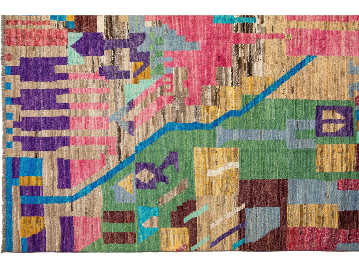Modern Moroccan Wool Rug 7 X 10