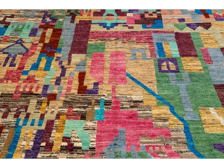 Modern Moroccan Wool Rug 7 X 10