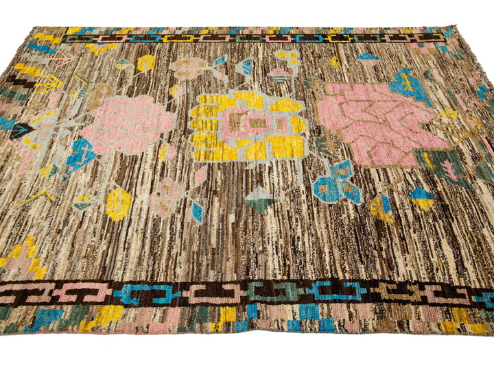 Modern Moroccan Wool Rug 6 X 8