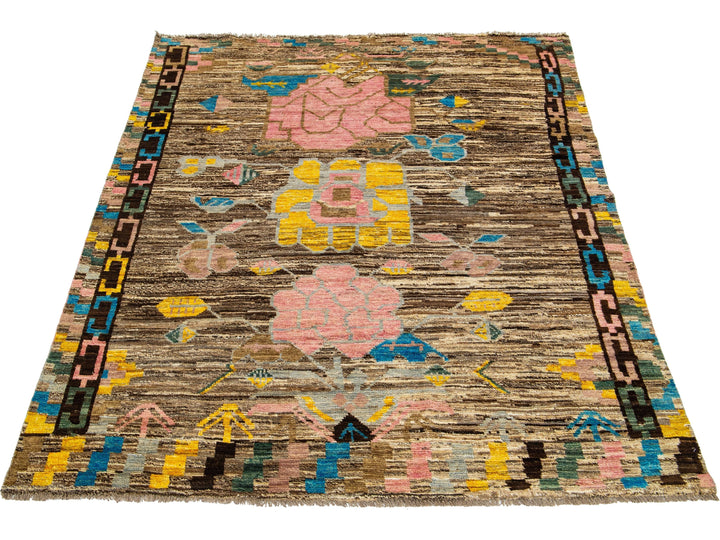 Modern Moroccan Wool Rug 6 X 8