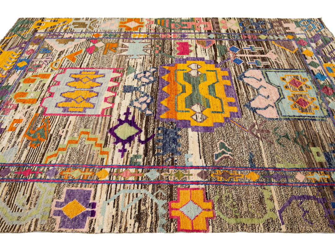 Modern Moroccan Wool Rug 6 X 8