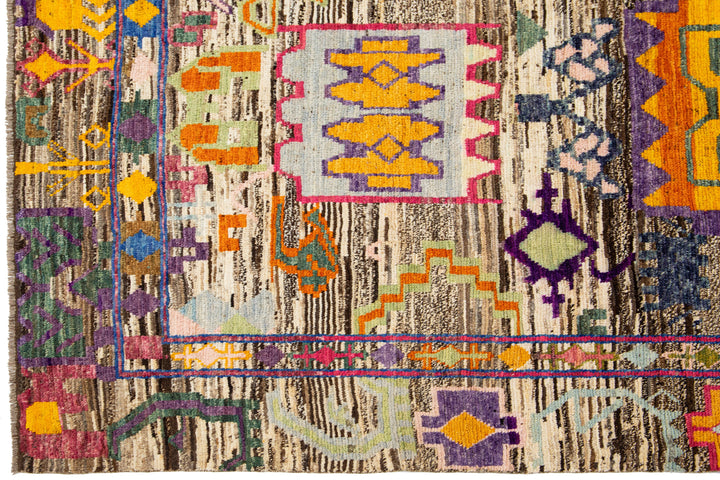 Modern Moroccan Wool Rug 6 X 8