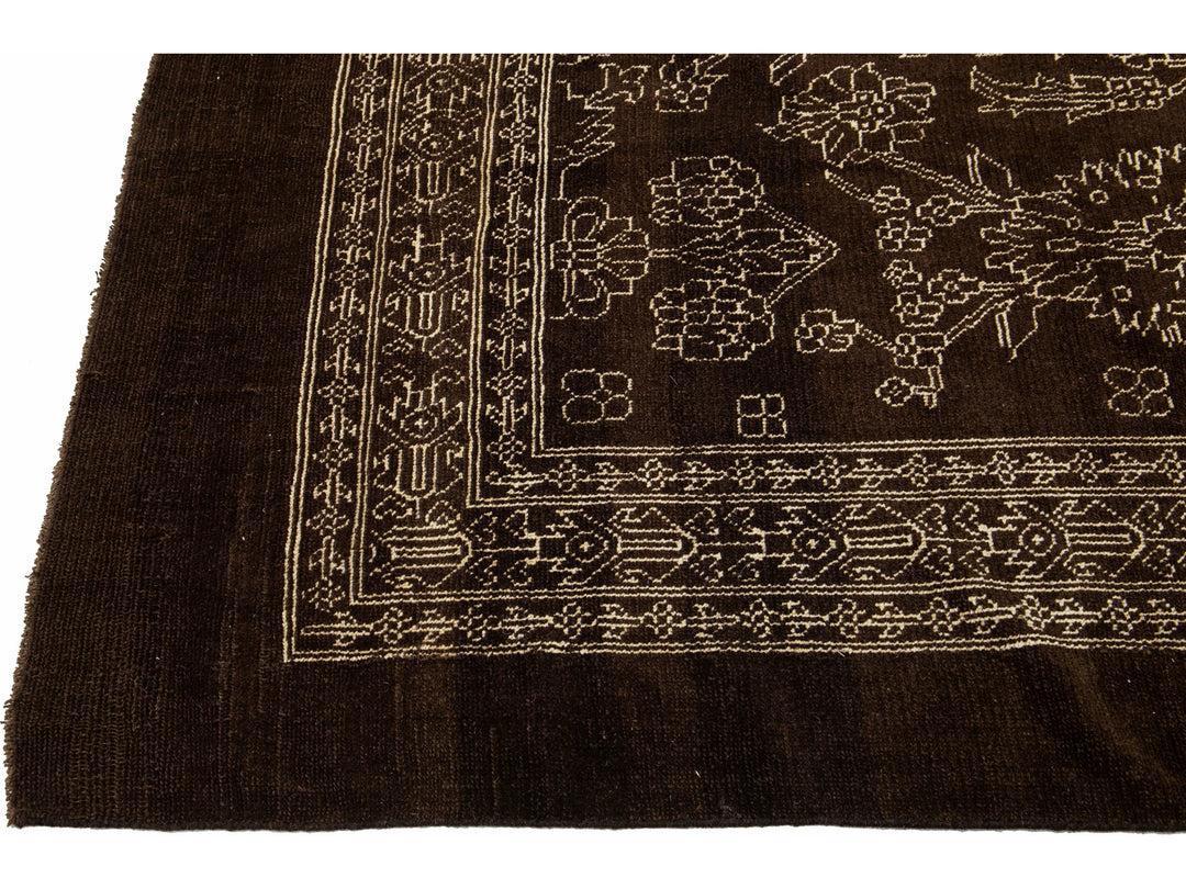 Mid-Century Modern Wool Rug 6 X 12