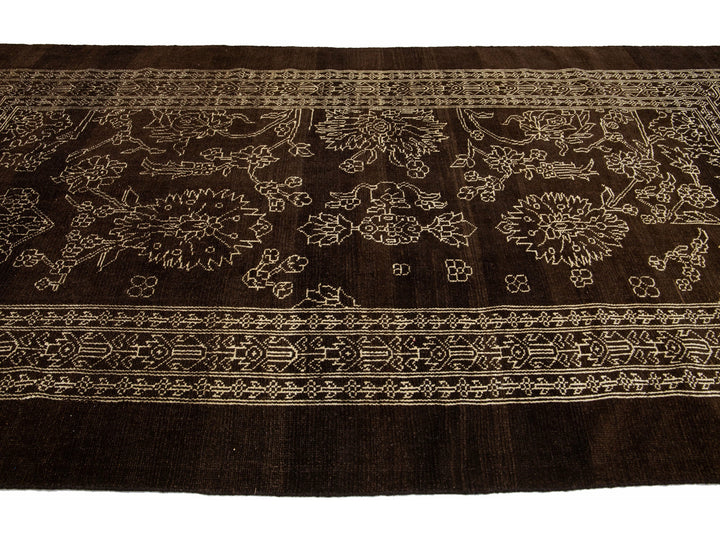 Mid-Century Modern Wool Rug 6 X 12