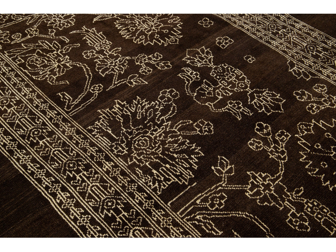 Mid-Century Modern Wool Rug 6 X 12