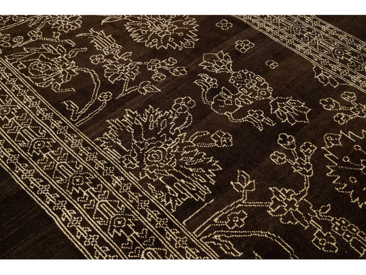 Mid-Century Modern Wool Rug 6 X 12