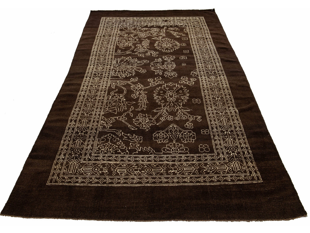 Mid-Century Modern Wool Rug 6 X 12