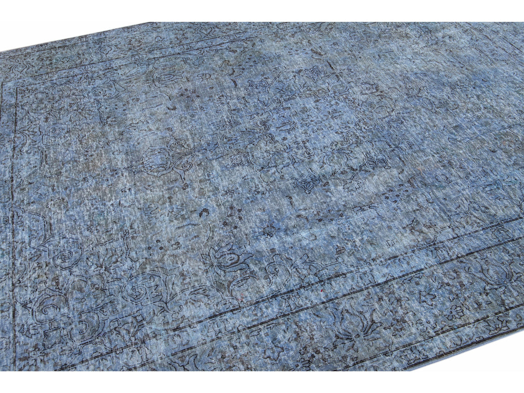 Vintage Overdyed Wool Rug 7 X 9