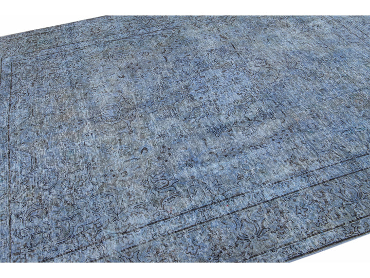 Vintage Overdyed Wool Rug 7 X 9