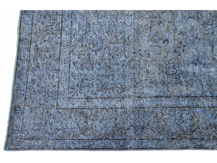 Vintage Overdyed Wool Rug 7 X 9