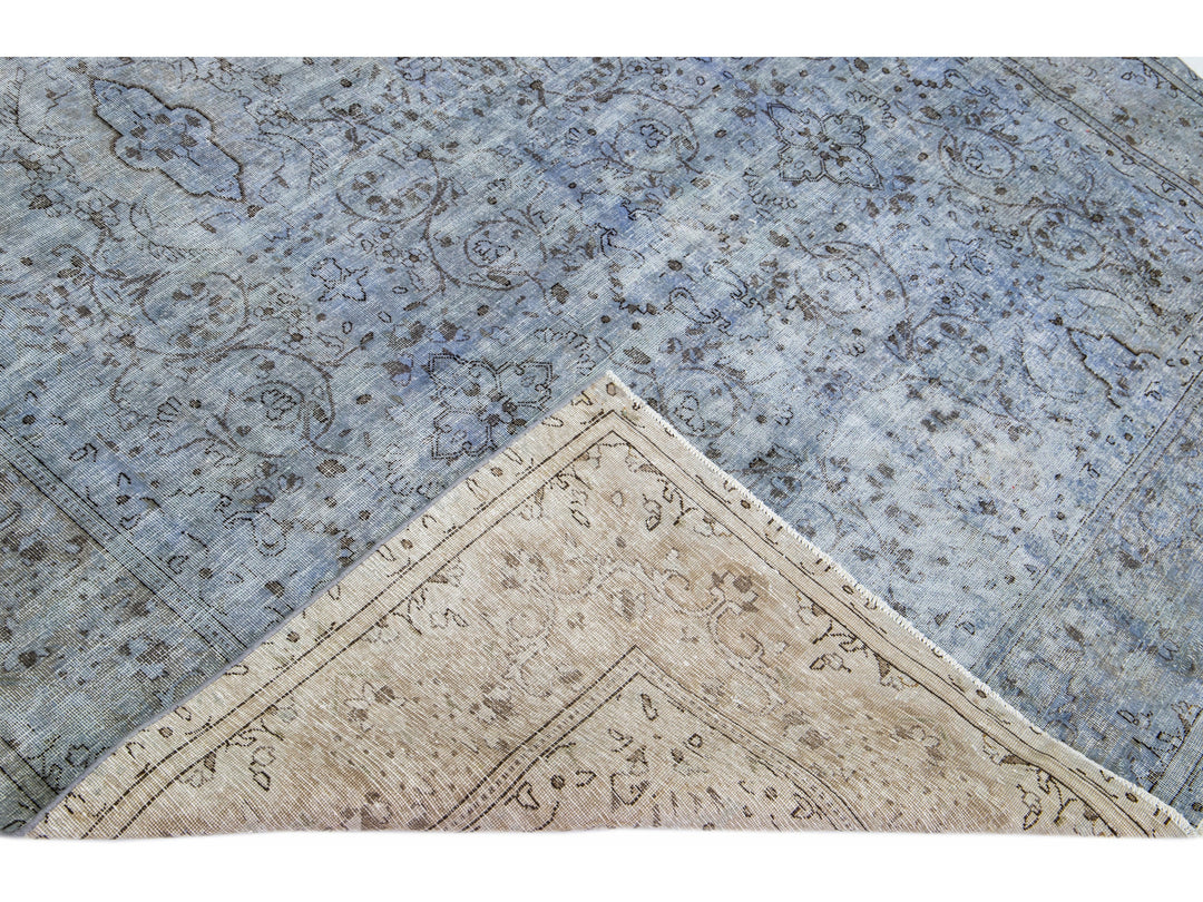 Vintage Overdyed Wool Rug 7 X 9