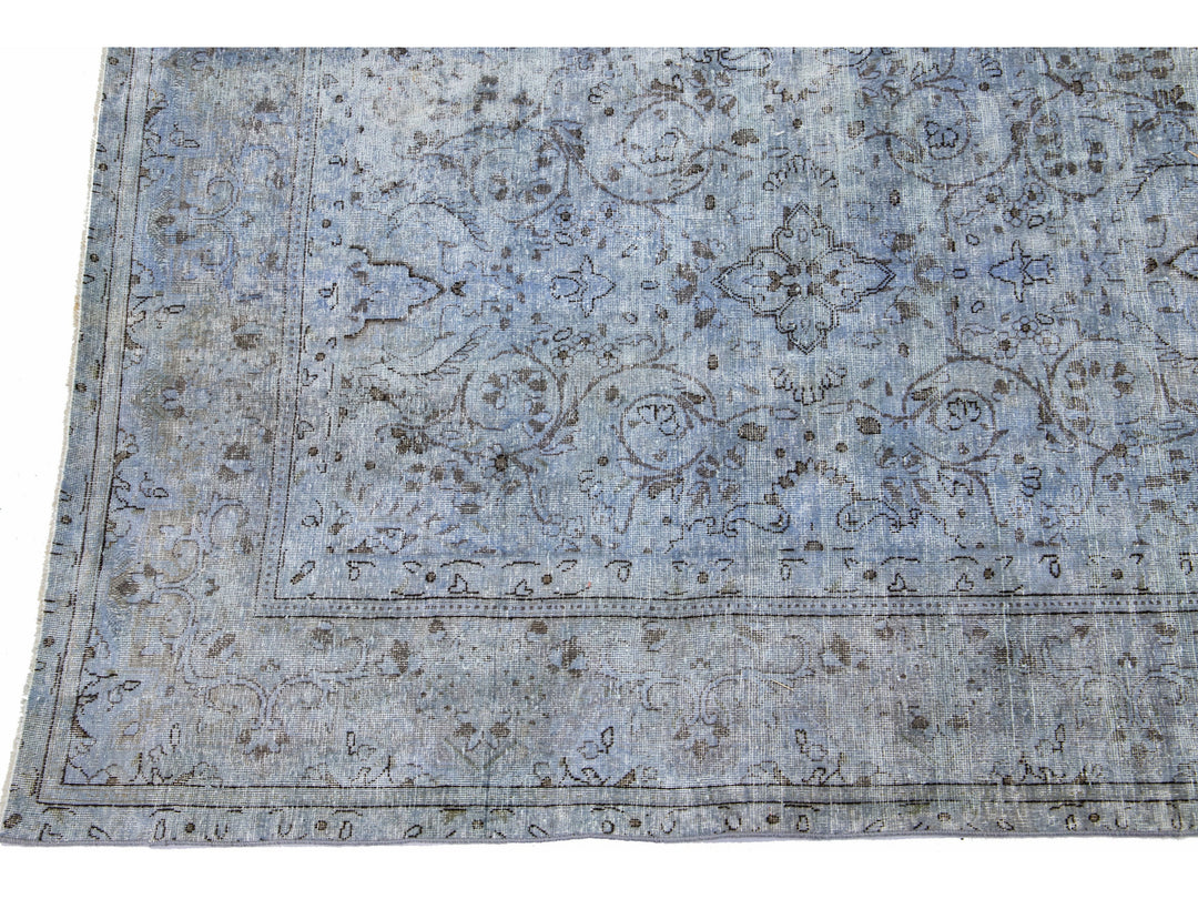 Vintage Overdyed Wool Rug 7 X 9