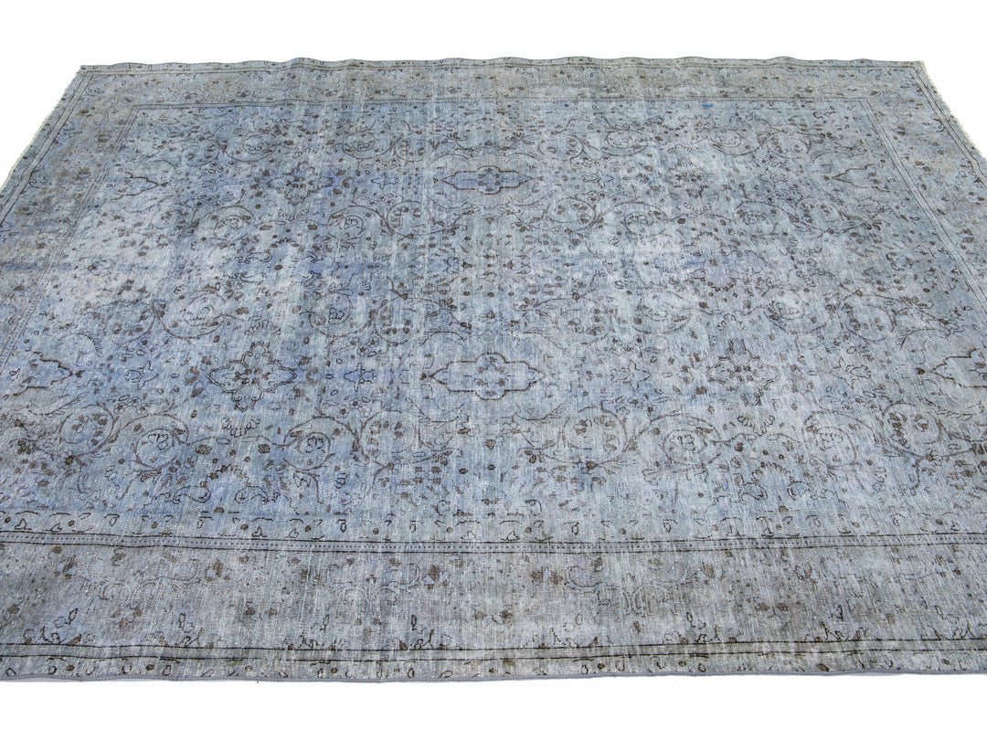 Vintage Overdyed Wool Rug 7 X 9